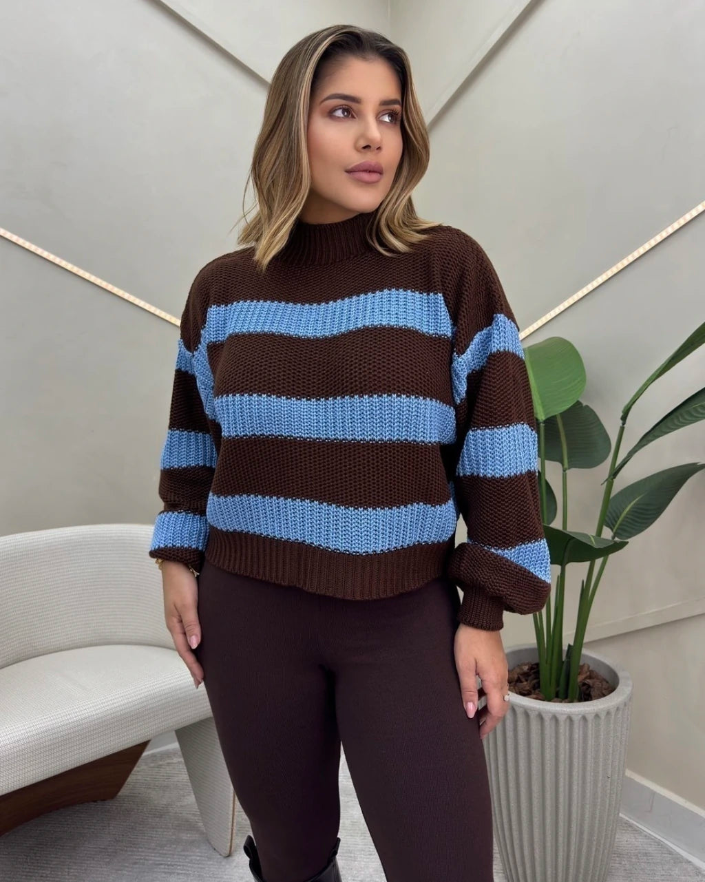 Blusa Kelly Bicolor Despojada — Vivanne Boutique