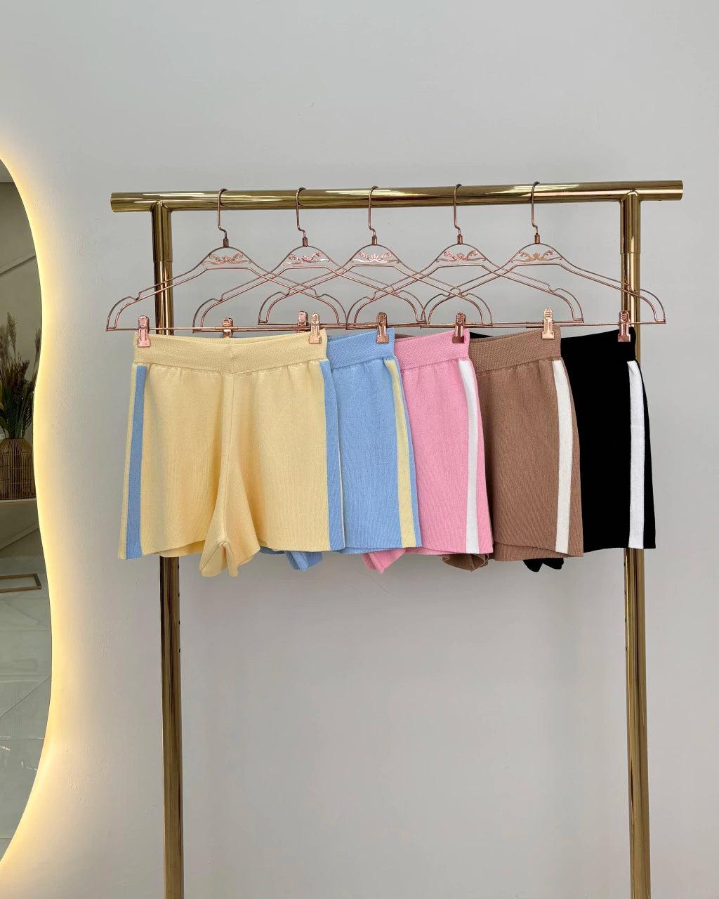 Shorts Bela em Tricô Leve — Vivanne Boutique