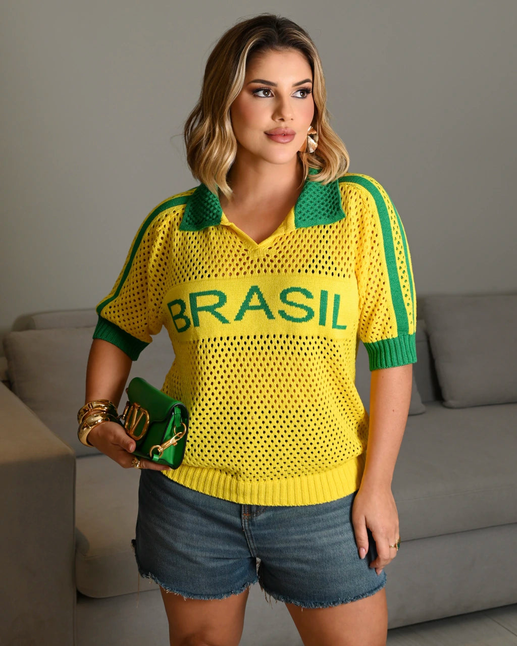 Blusa Polo Brasil Casual — Vivanne Boutique