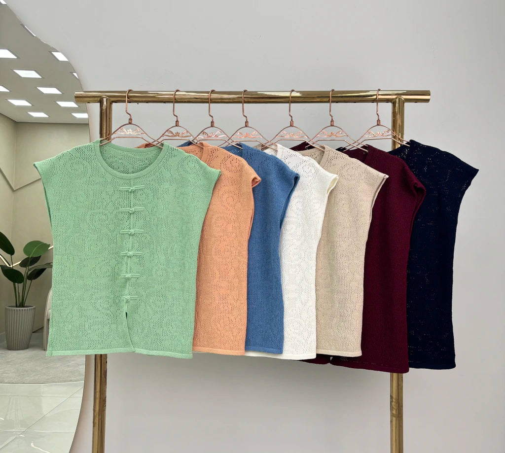 Colete Letícia de silhueta reta — Vivanne Boutique