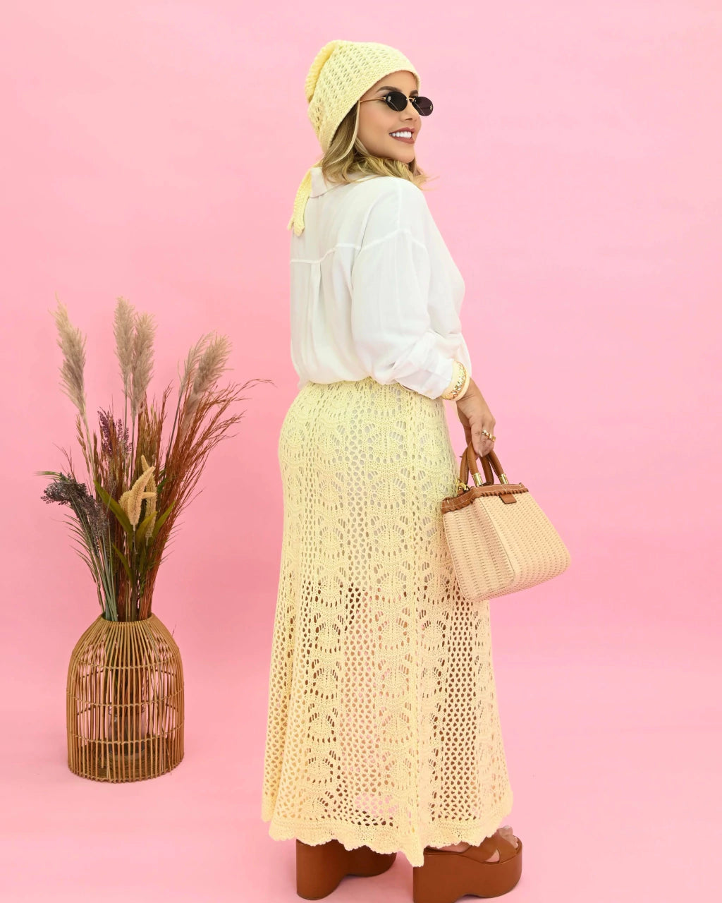Conjunto Saia Lenço Fluido — Vivanne Boutique