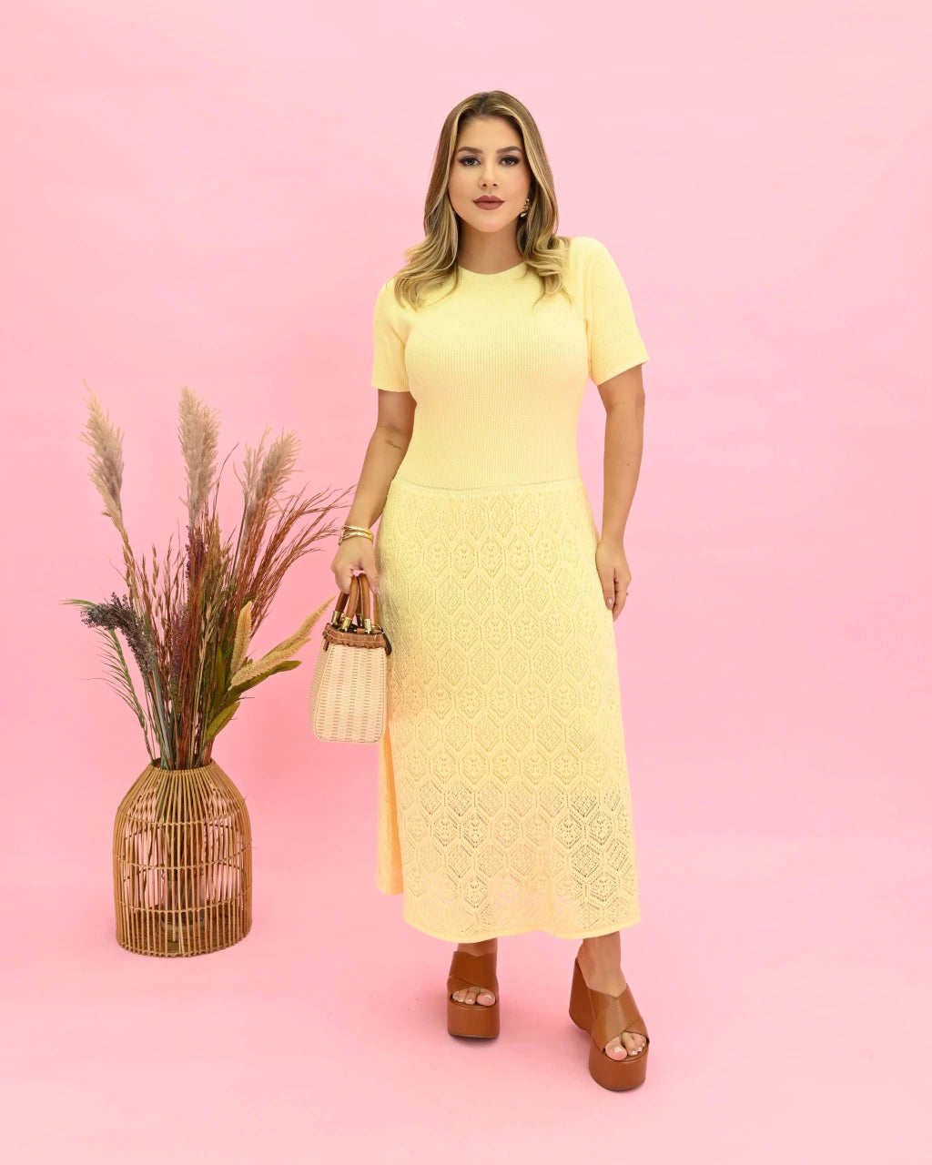Vestido Débora Fenda Lateral — Vivanne Boutique