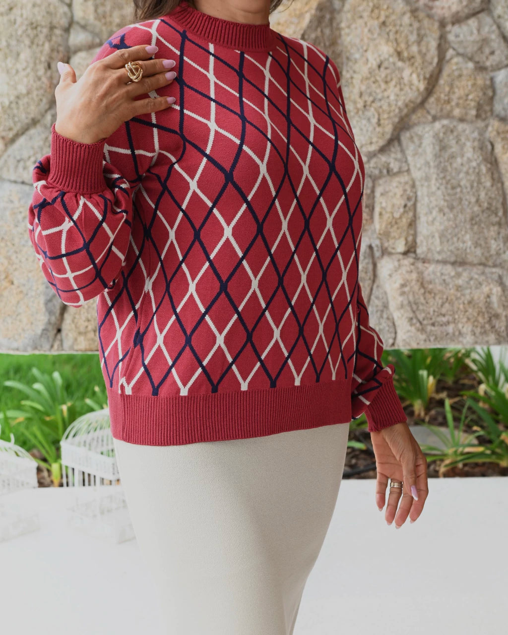 Blusa Clarines Modelagem Reta — Vivanne Boutique