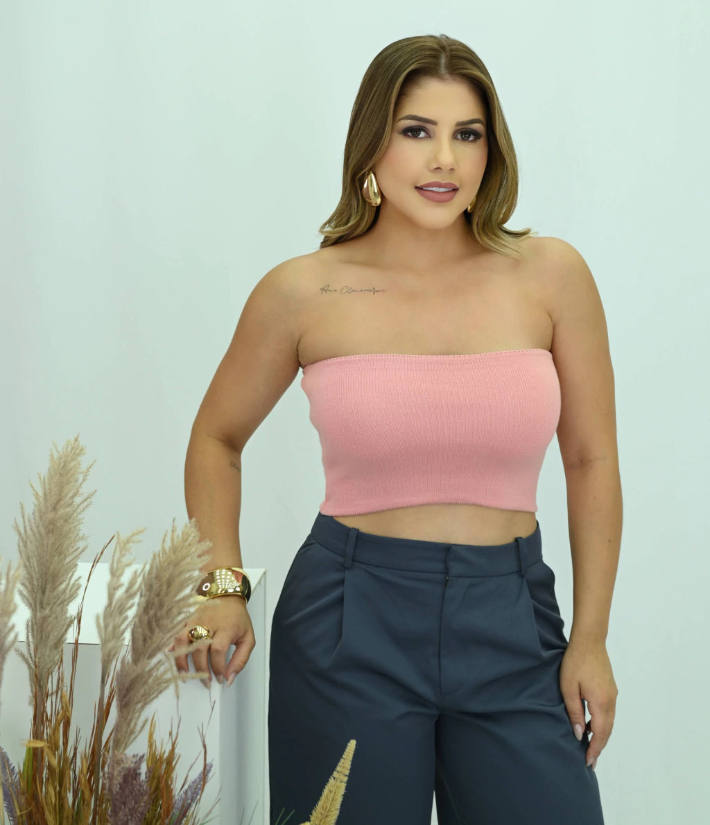 Top Faixa Liso em Tricô — Vivanne Boutique