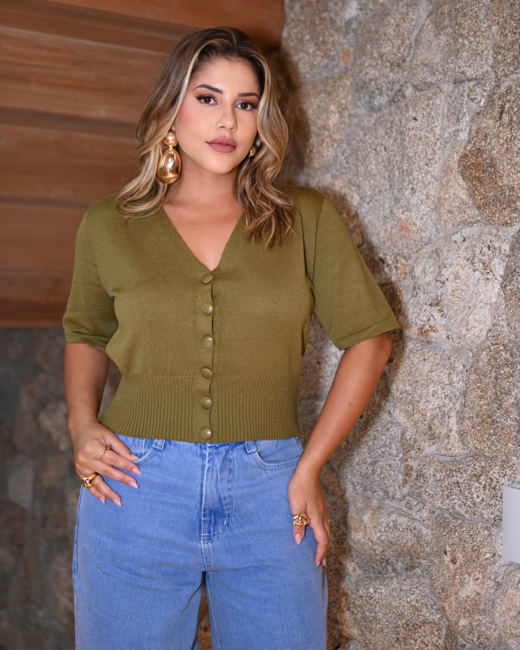Casaqueto Flávia de corte curto — Vivanne Boutique