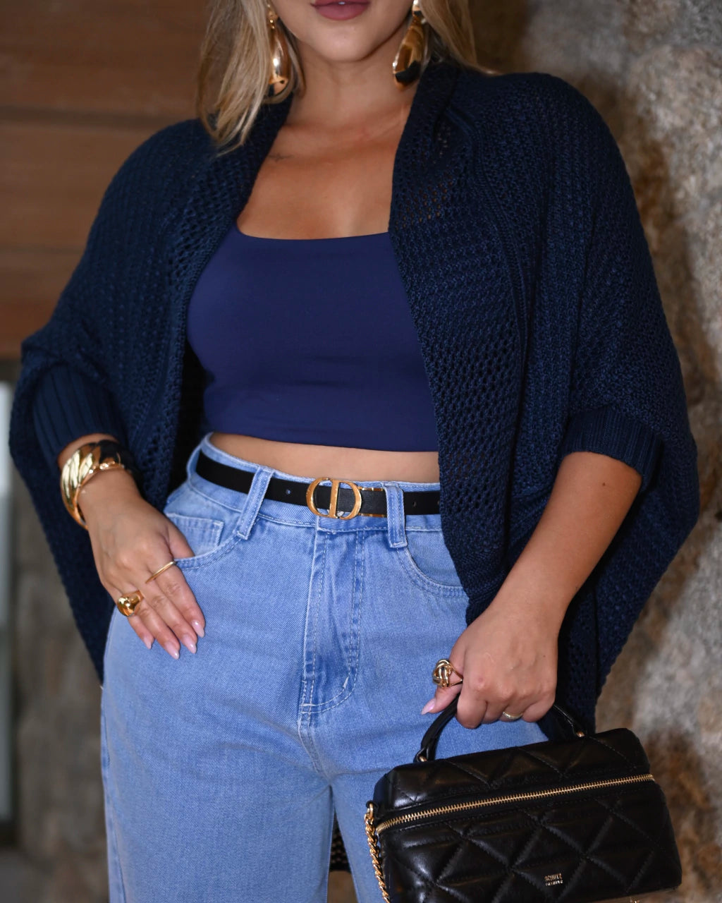 Poncho Lica de Caimento Solto — Vivanne Boutique