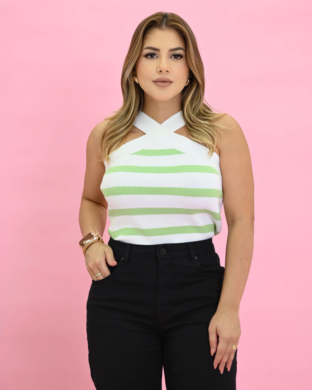Blusa Aurora Listrada — Vivanne Boutique