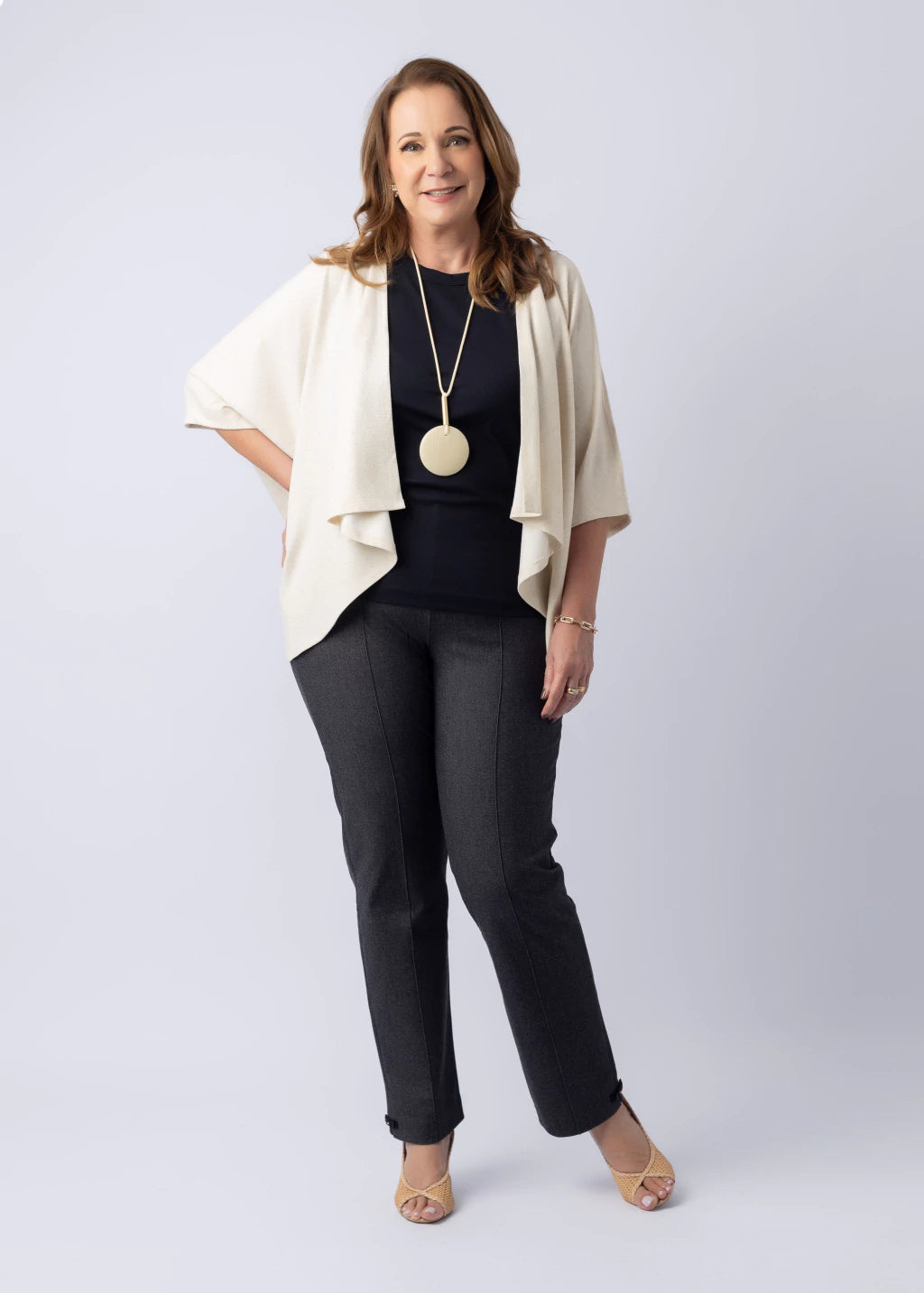 Calça Cleusa Malha Jeans Preta