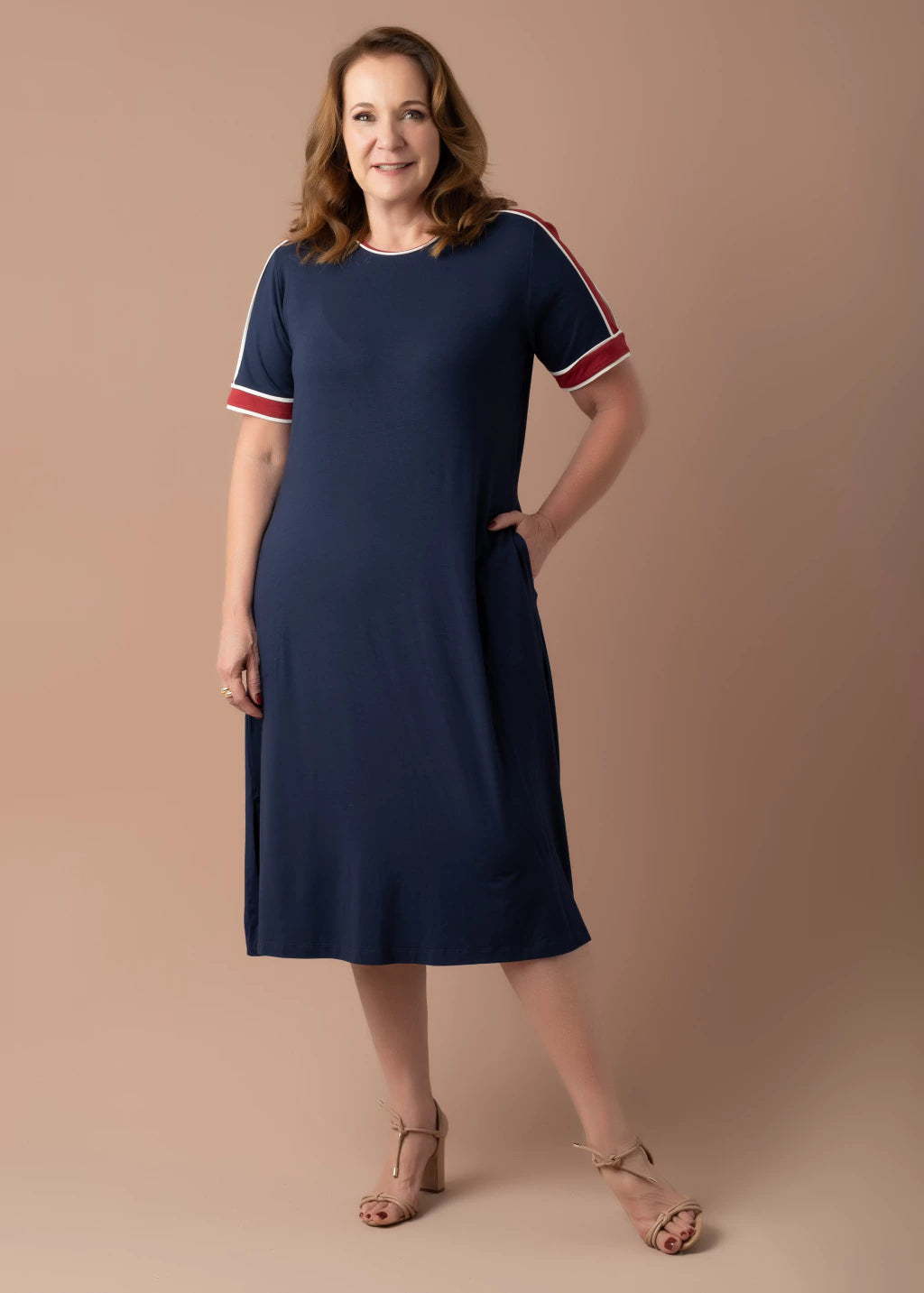 Vestido Ficus Azul Marinho