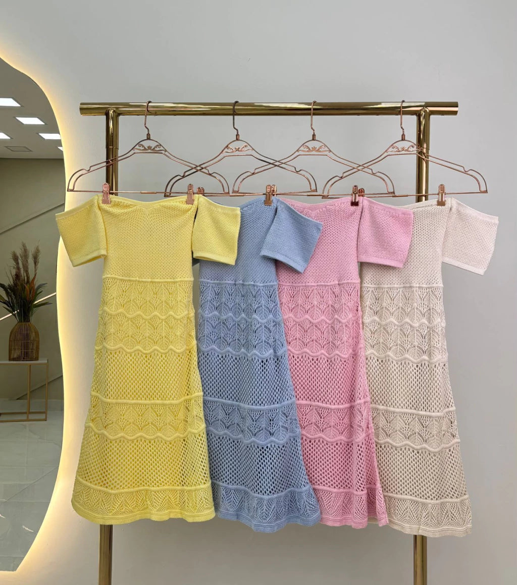 Vestido Eva Manga Longa Fluida — Vivanne Boutique